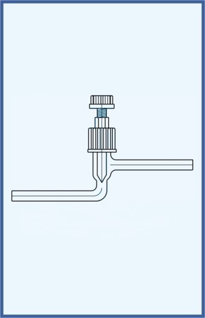 Hahn, Ventile und Küken - Ventile - PTFE Nadel - Ventil VT 0-5 - Einweg, direkt, Ausführung B