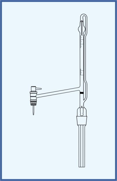Automatic burettes according to Pellet - with stopcock, QUALICOLOR - PTFE key, class AS