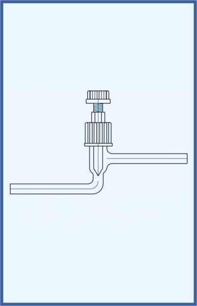 Hahn, Ventile und Küken - Ventile - PTFE Nadel - Ventil VT 0-10 - Einweg, direkt, Ausführung B