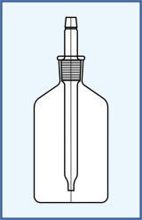 with ground in pipette stopper - clear