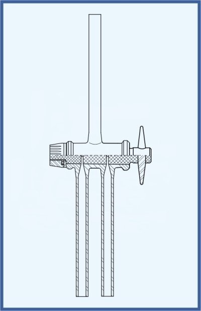 Hahn, Ventile und Küken - Zweiweghahn komplett mit PTFE-Küken