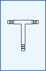 T - shape with hose connections