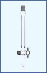 mit Einstichen und NS Hülse, mit Hahn und PTFE Küken