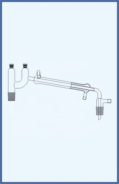 Destillierbrücke nach Claisen, mit Vakuumvorstoβ;, mit Gewinden GL 14