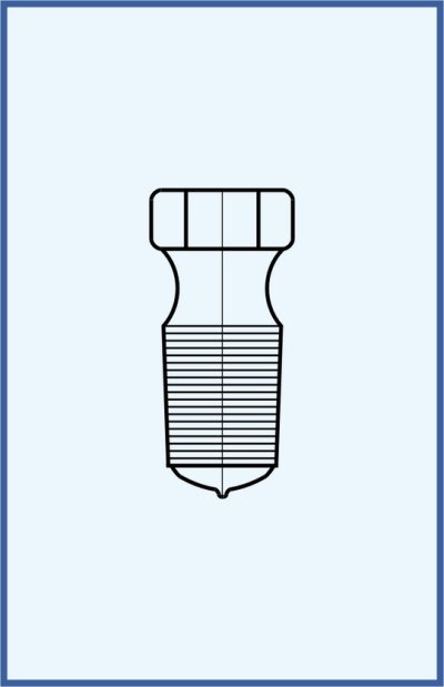 Stopcocks, valve and keys - Hollow glass stoppers - with hexagonal grip, with tip - with SJ joint