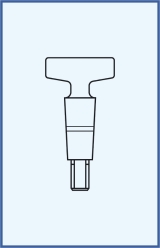 stopcock key grounded - without accessories
