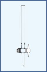with indentations and stopcock with PTFE key with indentations and stopcock with PTFE key