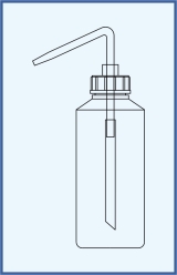 Wash bottles with glass tip