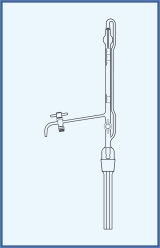 with intermediate stopcock, PTFE key, class AS