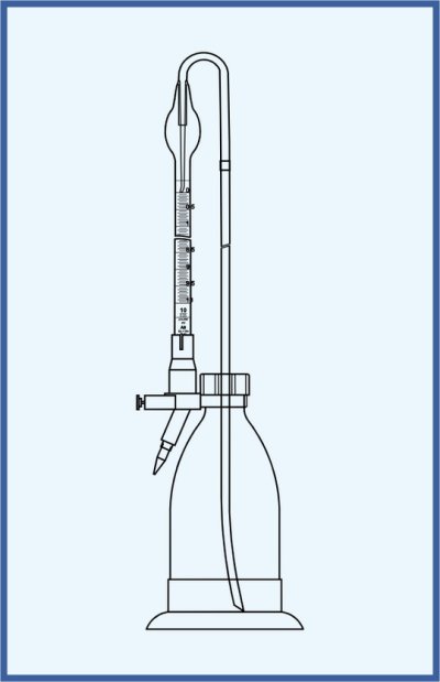 Automatic burettes according to Schilling - with accessories, bottle 500 ml