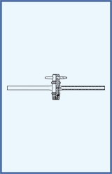 single way stopcock - complete with PTFE key