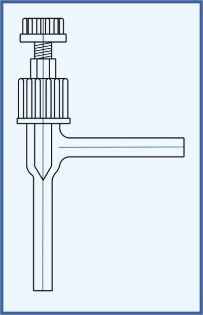 Hahn, Ventile und Küken - Ventile - PTFE Nadel - Ventil VT 0-10 - Einweg, Winkel