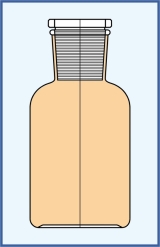 ground-in flat stopper, standard shape - amber ground-in flat stopper, standard shape - amber