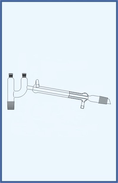 Distilling link acc. to Claisen, with screw GL 14