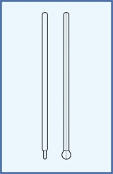 Rods with flamed paddle without grid