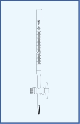 PTFE key, with Schellbach stripe, class B PTFE key, with Schellbach stripe, class B
