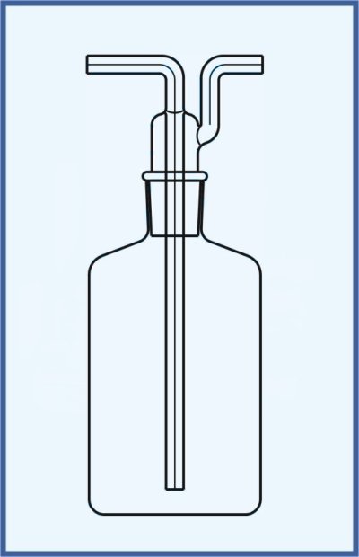 Gaswaschflasche mit nach Drechsler, NS 29/32