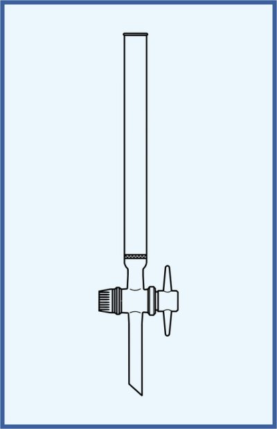 Chromatography-column - with sintered glass disc (Porosity 0) and stopcock with PTFE key