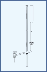 with lateral stopcock, lateral glass key, with intermediate stopcock with glass key, class AS