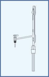 lateral glass key, with intermediate stopcock with glass key, class AS