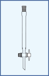 mit Einstichen und NS Hülse, mit Hahn und PTFE Küken