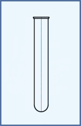 Test tubes with rim, round bottom