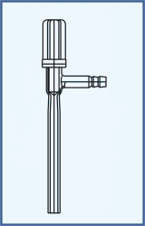 valve with PTFE needle + hose connection