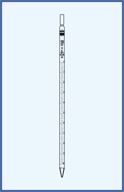 Pipette - Meßpipette, QUALICOLOR, COLOR CODE - für teilweisen Auslauf, Klasse B