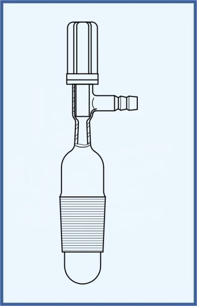 Stopcocks, valve and keys - desiccator needle valve with SJ and lid tubulation