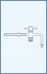 stopcock with PTFE key for desiccators