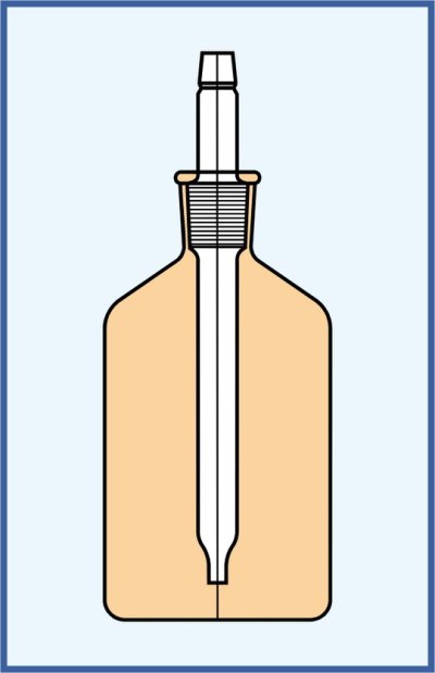 Tropfflasche - mit austauschbarer Pipette NS, braun