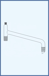 Distilling link with socket SJ 14/23 for thermometer, with two NS cones