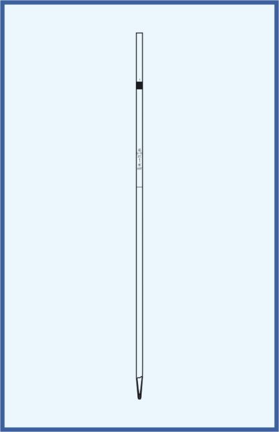 Pipettes with one and two marks, QUALICOLOR, COLOR CODE - one-mark pipettes - straight form, class AS