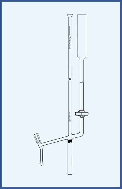 Microburettes according to Bang - lateral valve, with intermediate stopcock with glass key, class AS