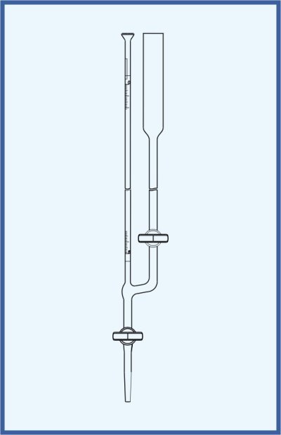 Mikrobürette nach Bang - mit Einweghahn, Glas-Küken, mit Umlaufhahn mit Glas-Küken, mit Schellbach-Streifen, Klasse AS