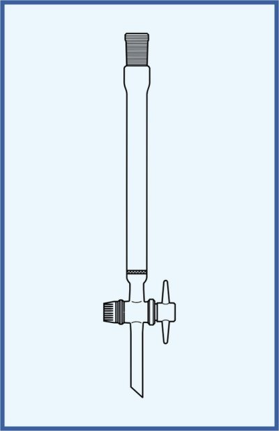 Chromatography-column - with sintered glass disc (Porosity 0) and SJ socket and stopcock with PTFE key