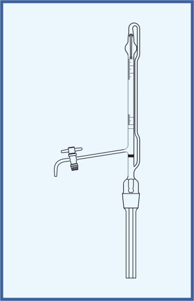 Automatic burettes according to Pellet - with stopcock, QUALICOLOR - PTFE key, with Schellbach stripe, class AS