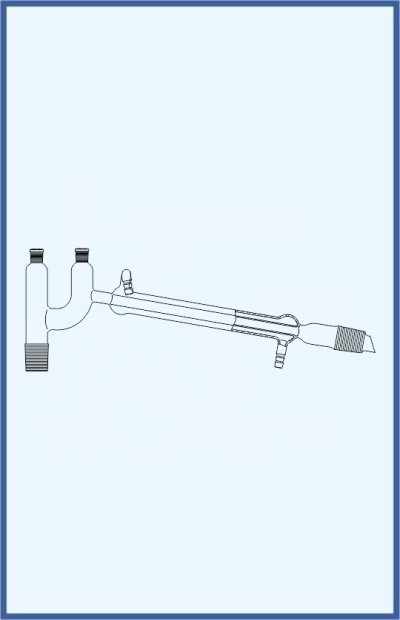 Distilling link acc. to Claisen, with hose connection