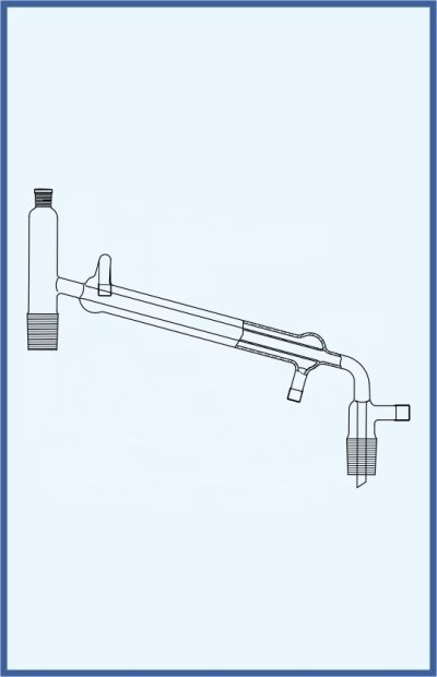 Distilling link with Liebig condenser, vacuum receiver adapter and screw GL 14