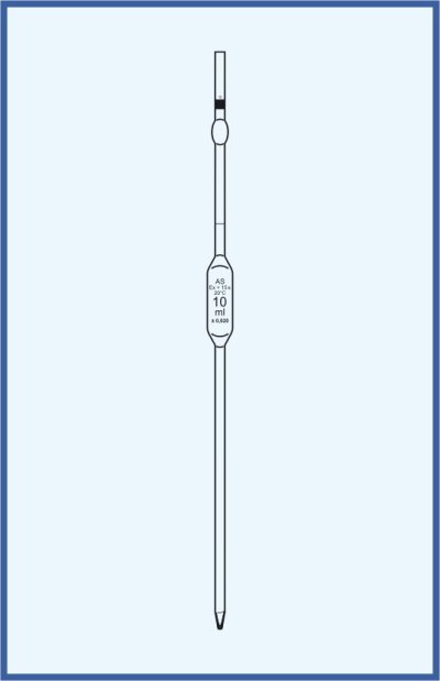 Pipettes with one and two marks, QUALICOLOR, COLOR CODE - one-mark pipettes - enlarged form with safety bulb, class AS