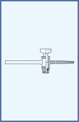 burette stopcock complete with glass key, with tip, class AS