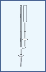 with straight stopcock, glass key, with intermediate stopcock with glass key, class AS 