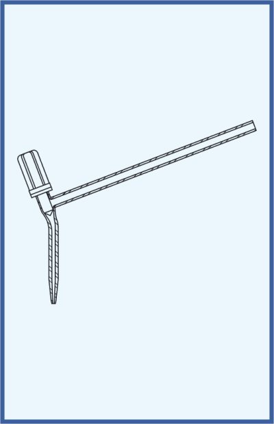 Hahn, Ventile und Küken - Büretten Ventilhahn mit PTFE Nadel