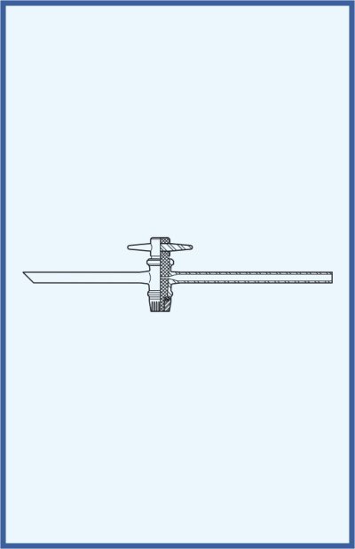 Stopcocks, valve and keys - single way stopcock for separatory funnels - complete with PTFE key