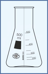 Flask Erlenmeyer, wide neck