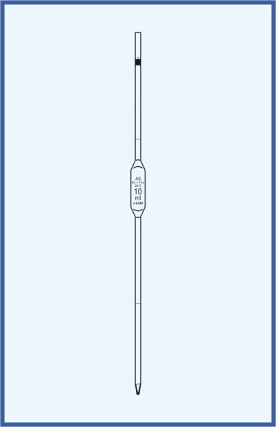 Pipettes with one and two marks, QUALICOLOR, COLOR CODE - two-mark pipettes - enlarged form, class AS