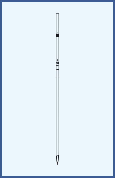 Pipettes with one and two marks, QUALICOLOR, COLOR CODE - one-mark pipettes - straight form, class B