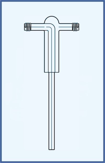 Bottle gas washing, Drechsler - Adaptor for bottle gas washing, Drechsler