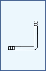 L - shape with hose connections
