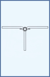 3 - way stopcock acc. to Czako, complete with PTFE key